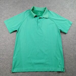 Fabletics Polo Shirt Mens Large Green Performance Nylon Polyester Stretch Golf